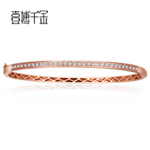 A thousand gold white 18k wedding diamond bracelet female jewelry naked diamond custom Pt950 platinum diamond bracelet