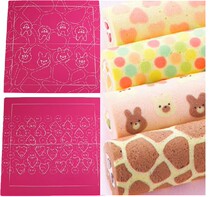 Baking tool painted mat cartoon silicone cake roll impression pad make painted cake high temperature resistant silicone pad