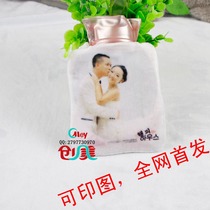 Daily promotion heat transfer hot water bottle Mini hot water bottle Custom hot water bottle printing map can be printed map factory direct sales