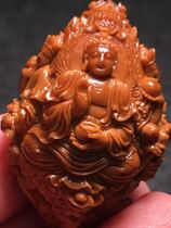 Pure handmade nuclear carving boutique single seed Su Gong famous carving ten thousand Buddha Chaozong super large size olive core 2 6 large core