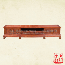Myanmar rosewood 2 4 meters TV cabinet Big fruit red sandalwood floor cabinet Mahogany video cabinet Solid wood TV cabinet