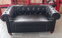 Custom leather art teahouse restaurant waiting area double dining table chair hotel hotpot restaurant booth restaurant leisure sofa