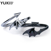 YUKI personality hipster temperament 925 silver jewelry silver ring ring little devil Angel men and women ring couple jewelry
