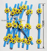 Kindergarten classroom environment layout decoration materials wall stickers paper stickers foam color three-dimensional fence fence flower