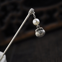 Vintage Hair Accessories Seedlings Silver Fortune Bag Pearls Classical Hair Wigs Rolling Discs Ethnic Womens Holiday Gifts