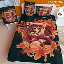 Burning Shana anime perimeter DIY custom sheets quilt cover four-piece blanket pillowcase quilt cover dormitory bed
