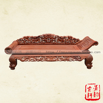 Burmese rosewood chaise bed custom-made enlarged and bold chaise couch big fruit red sandalwood lotus chaise bed beauty couch