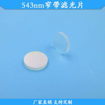 543nm narrow band filter 12mm round filter green light high permeability filter spot supply support customization