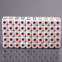 10#16#dice new material acrylic white background red and black dots fillet Mahjong color Taiwan dice sieve