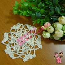 Tao elegant pure handmade crochet hook cotton lace hollow round placemat decorative mat coaster placemat 21 colors