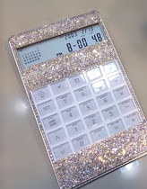 2019 new multi-function ultra-thin voice computer diamond-set rhinestone computer calculator gift