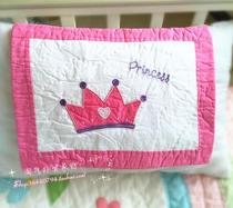 New womens pillowcase cotton cloth embroidered Baby Baby Baby pillowcase hand quilted padded pillow Princess