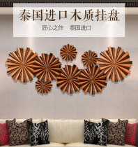 Thai imported feng shui wheel wall hanging Southeast Asian style sofa background wall decoration model room decoration wall hanging