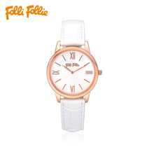 Folli Follie Furi Womens watch Simple Leather strap Waterproof Quartz temperament watch women