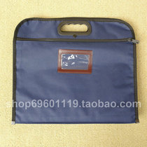 B4 conference bag document bag double zipper cloth bag file advertising gift bag with business card insert bag