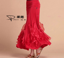 Romei modern dance dress new classic National Standard Waltz dance dress ballroom dance skirt skirt skirt satin skirt