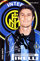 Sanetti International Milan 2001-02 season pro-pen signature official card (IP)