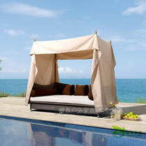 Lying Bed Outdoor Patio Balcony Beach Leisure Vine choreography Couch Creativity Hotel Swimming Pool Yang Light House Rattan