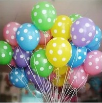 10 Korean Polka Dot Balloons Birthday Party Balloons Christmas Decoration Balloons Multi-color Mixed