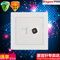 TCL Rogrand Magnolia White Telephone TV Socket Voice Cable Panel Type 86