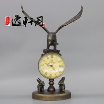 Ancient Play Collection Miscellaneous European and American Atlantic Table Eagles watches European and American retro home Decorative Pendulum