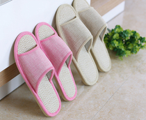 Spring and summer home home non-slip wear-resistant cotton slippers linen slippers couple slippers