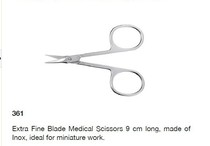 Swiss ideal-tek Scissors 361 Animal Dissecting Scissors Sharp Ophthalmic Shear Stainless Steel Scissors