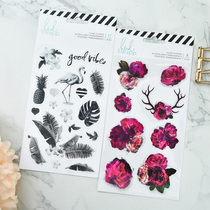 Judy handmade DIY hand account material hand book sticker big PVC retro sticker 2 options