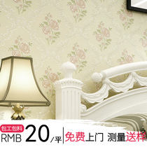 Shenzhen wallpaper pastoral warm bedroom living room non-woven wallpaper wild XF