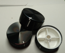 Aluminum alloy potentiometer knob rotary switch Volume adjustment knob cap 40*17mm black