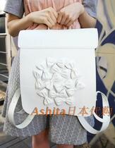 Japan Street Photograph Unique White Bow Advanced Retro Commuter Girl Shoulder Bag