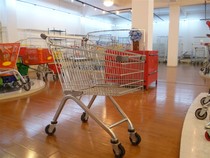 Shopping mall Supermarket shopping cart Supermarket trolley Shopping cart Property cart Buy truck promotion 60L coin lock