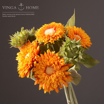 Simulation of sunflower green planting table living room flower decoration fake flower decoration flower