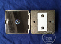 Small clamshell ground socket upturned waterproof stainless steel computer phone ground socket 86 type panel bottom case