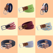 Middle and large childrens childrens belts childrens mens and womens woven belts primary school pin buckles belt girls canvas