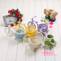 Rattan woven tricycle bicycle wedding candy Christmas Eve Apple box flower basket decoration ornaments