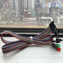 Computer case switch line restart line case double button Host line with traffic light double switch power cord