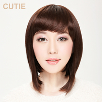 Delicate wig womens new wig womens short hair BOBO head fashion Qi bangs temperament short straight hair wig
