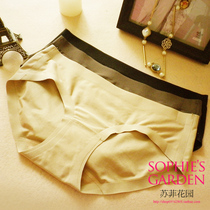 Cotton culture Underpants Women without marks One-piece lady Low waist triangular underwear 13064 Single dress