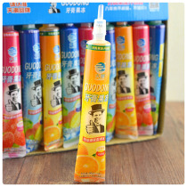 Whole box of 30 bottles of toothpaste shape jelly bulk fruit flavor sucking jelly six childrens snack