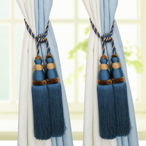  Nordic curtain buckle strap lace-up cable tie A pair of modern simple cable ties tied rope hanging ball tassel jewelry