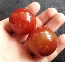 天然 A级玛瑙手球 精品玉髓 巴西红玛瑙健身球 手玩件 手把件