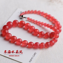 Natural Argentinian ice seed red striped stone necklace luxurious atmosphere to enjoy crystal gift