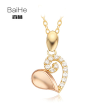 18K Gold Rose Gold Diamond Necklace Lock Bone Chain Brief fashion Unilateral Hollowed-out Heart Drill Diamond Pendant Jewels
