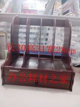 Zhengli four-grid wooden four-file data rack four sets of wooden assembly bookshelves with drawer file column