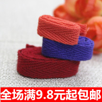 Colored cotton herringbone belt cotton belt gauze edging strip edge cloth cloth cloth clothing belt webbing edge strip