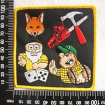 Heart embroidery YD05 Fox Tool Saw Hammer Wine Handle Embroidery Without Adhesive Handle Seam ] Patch plate 10CM