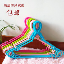   Windproof plastic hanger high-rise drying multi-function clothes hanging anti-drop indoor and outdoor drying clothes rack