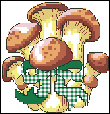 Cross stitch electronic drawing 5244 mushroom 2 pillow drawing 51W * 53H10 color XSD source file