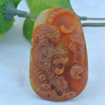 Yunnan jade Tiger waist Yellow dragon jade waist Belt buckle waist waist hanging jade genuine
